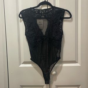 Black sheer bodysuit